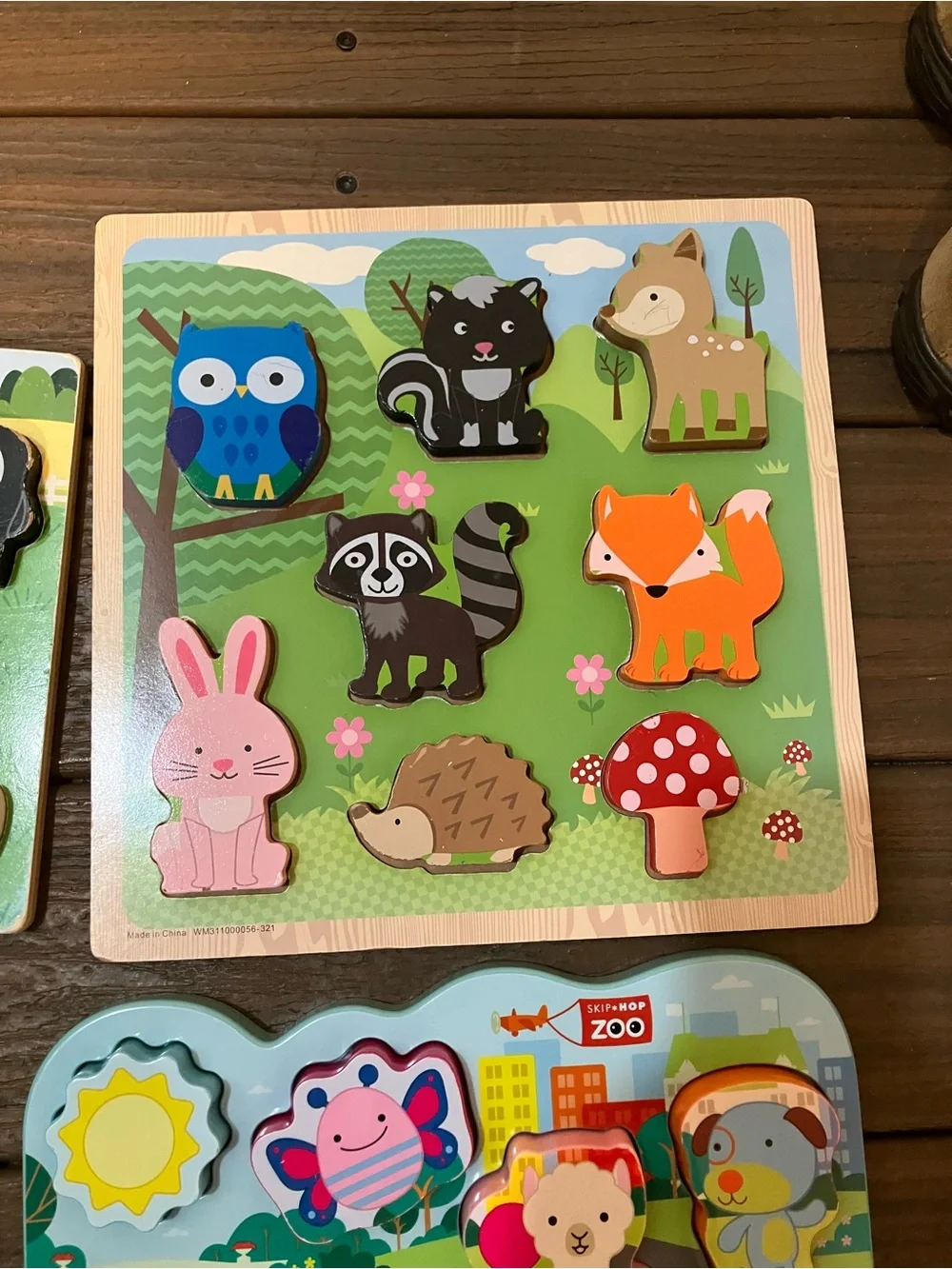 Wooden puzzle set